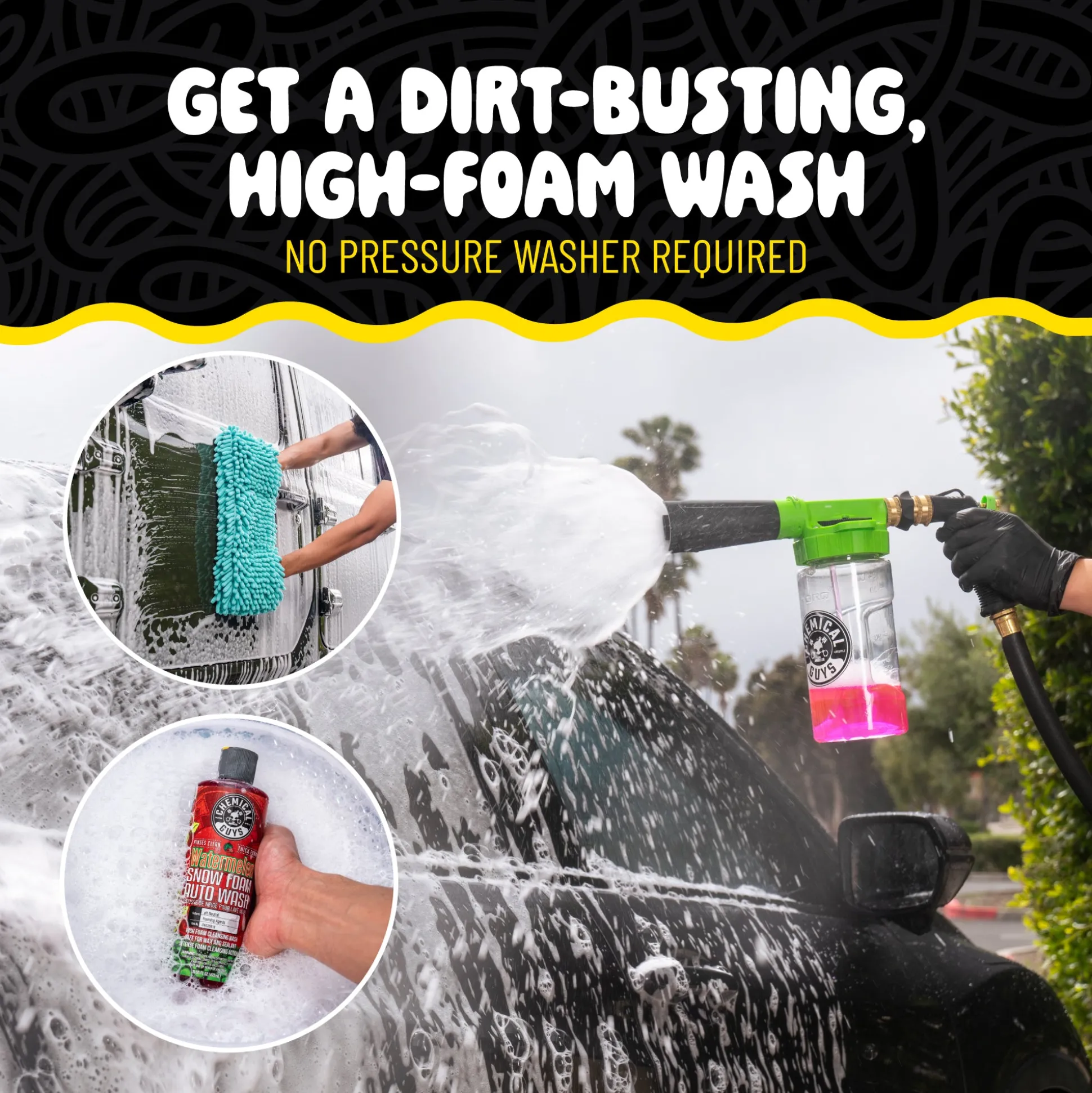 All in One Foam Blaster Wash & Wax Ultimate Kit w/Bucket