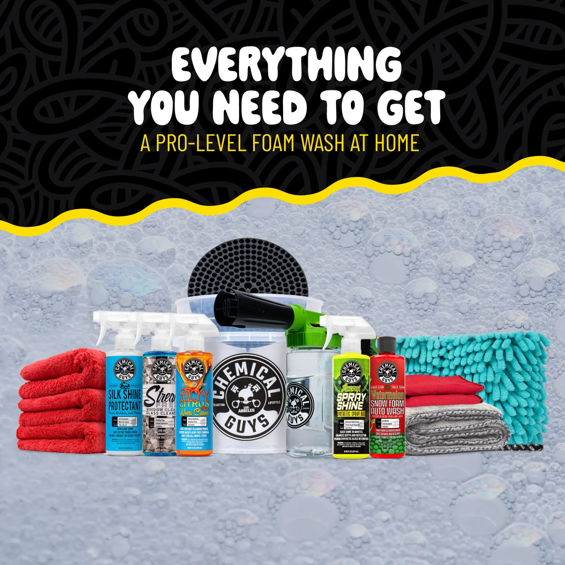 All in One Foam Blaster Wash & Wax Ultimate Kit w/Bucket
