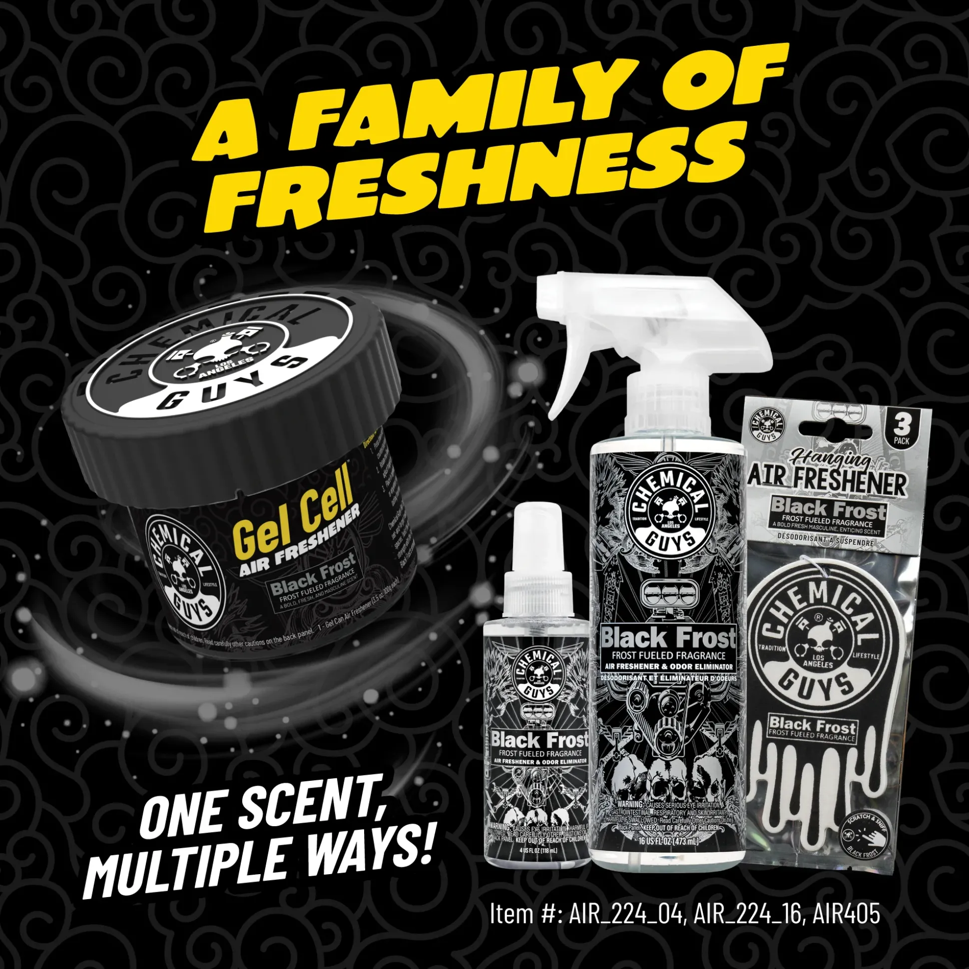 Black Frost Gel Cell Air Freshener