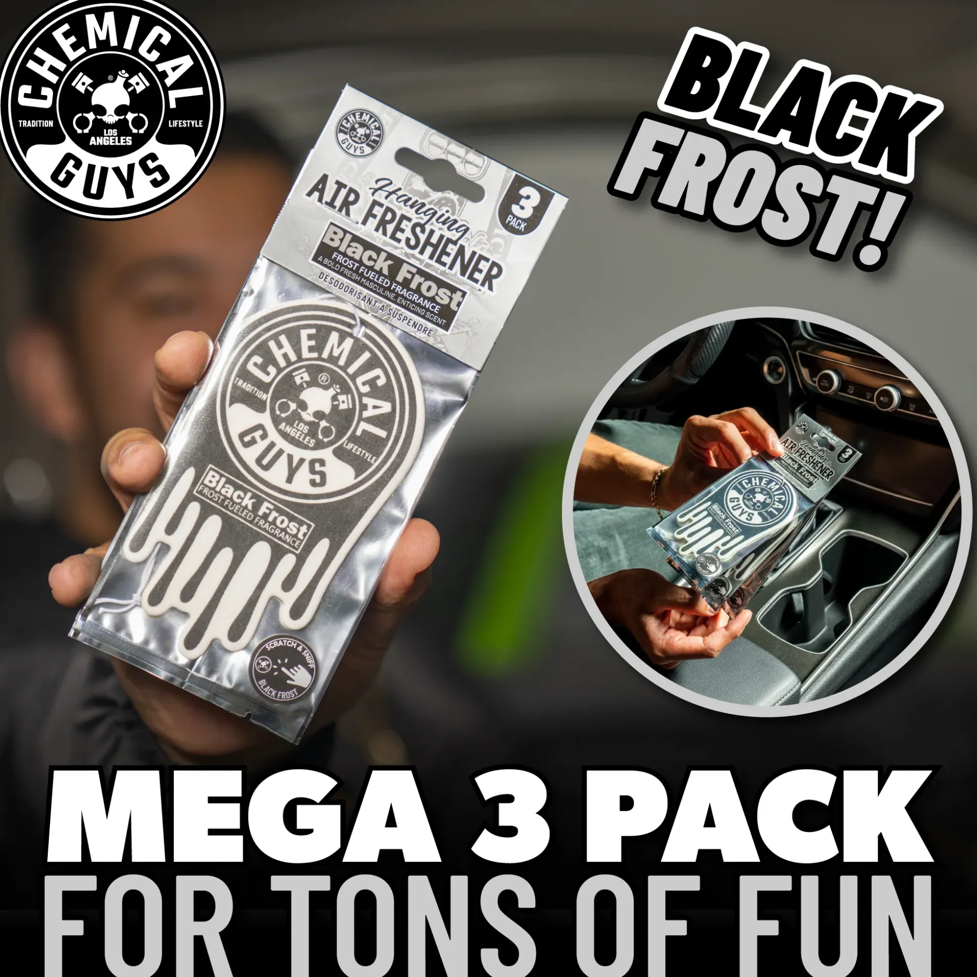 Black Frost Hanging Air Freshener Pack