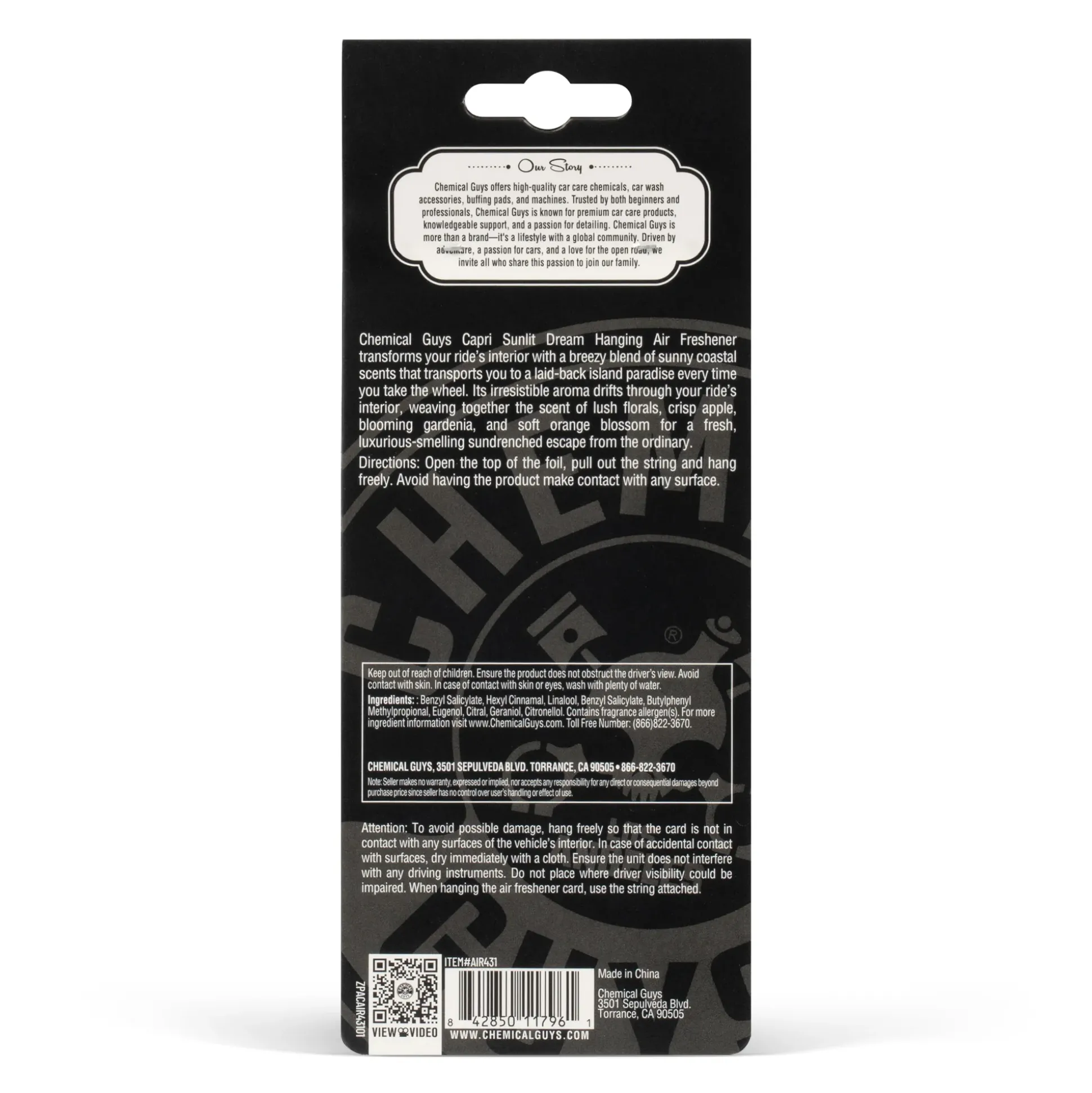 Capri Sunlit Dream Hanging Air Freshener