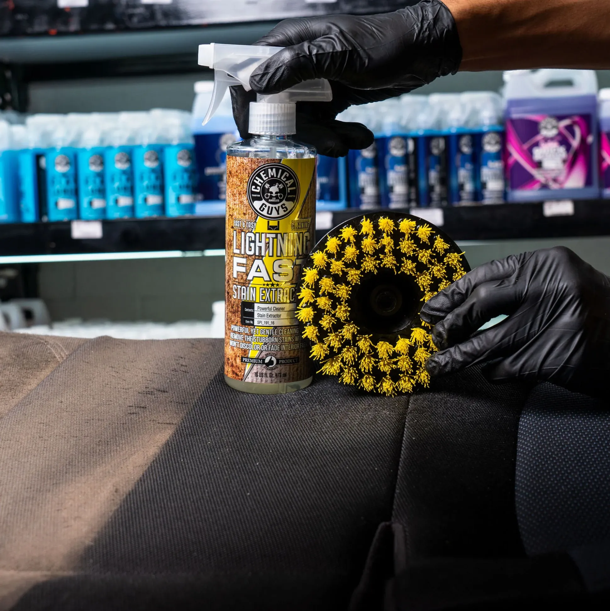 Chemical Guys Spinner Carpet Drill Brush, Medium Duty