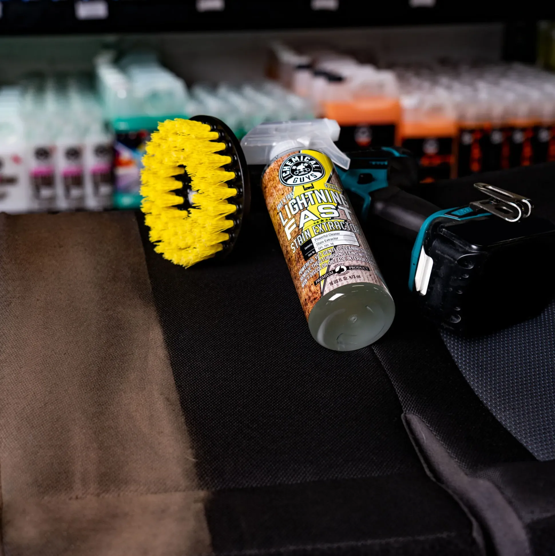 Chemical Guys Spinner Carpet Drill Brush, Medium Duty