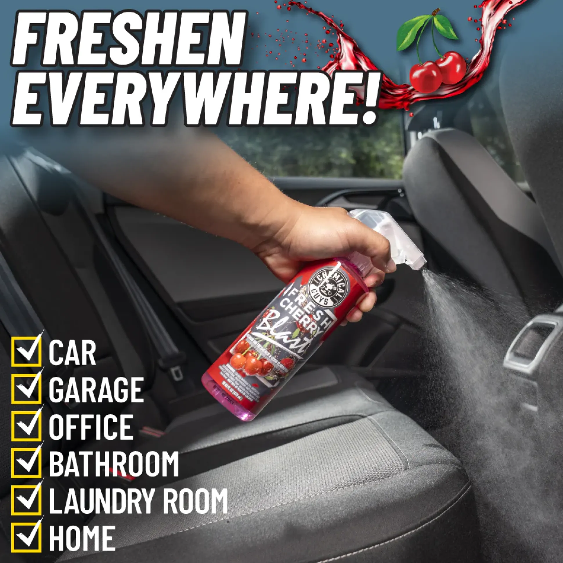 Cherry Blast Air Freshener Spray & Hanging Kit