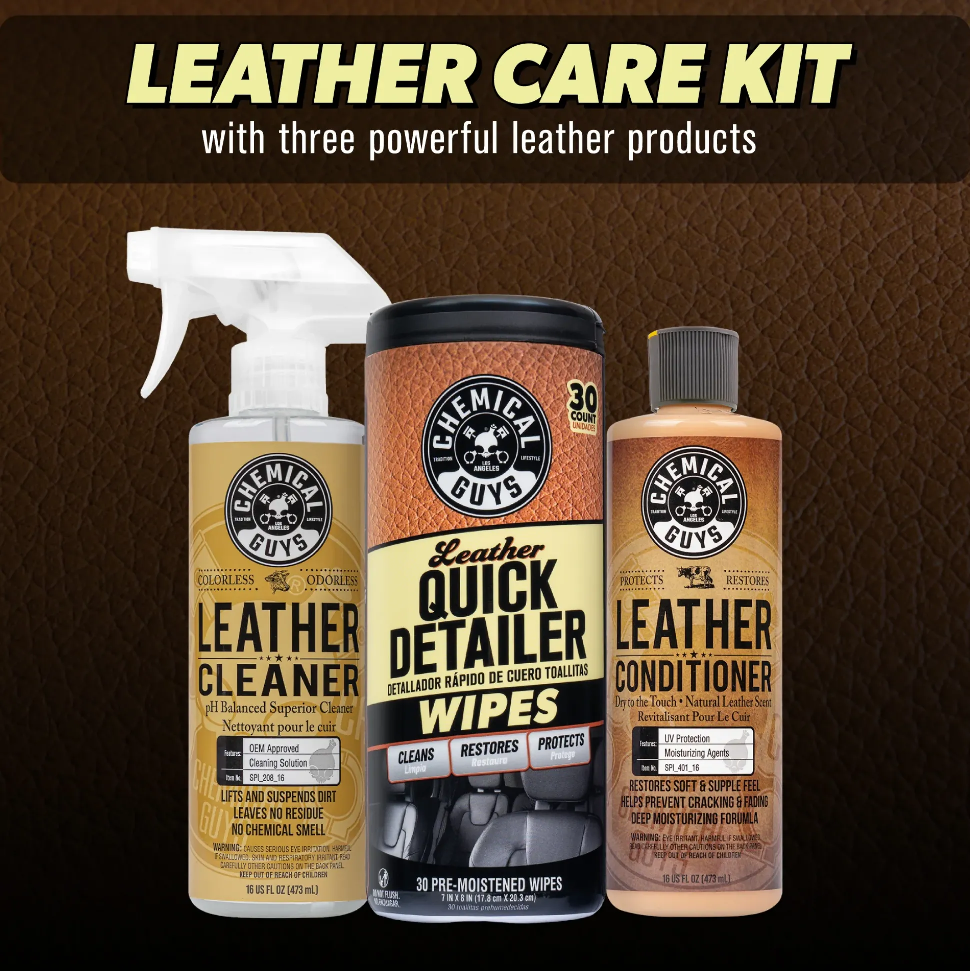 Clean, Condition, & Maintain Leather Care Kit