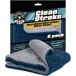 CleanStroke Dual-Sided Microfiber Glass Towel 2-Pack