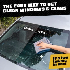 CleanStroke Dual-Sided Microfiber Glass Towel 2-Pack