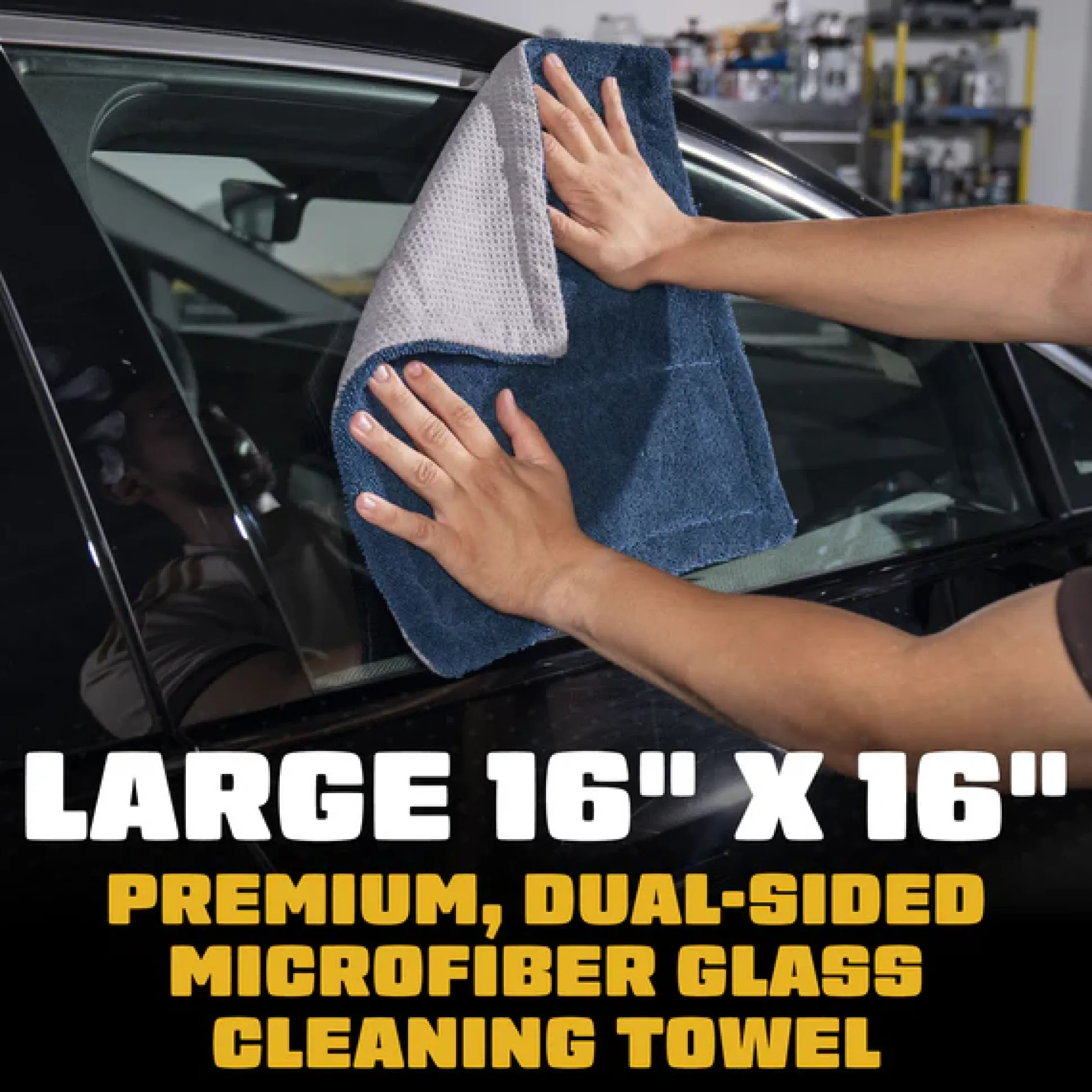 CleanStroke Dual-Sided Microfiber Glass Towel 2-Pack