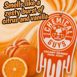 Creamy Orange Swirl Hanging Air Freshener