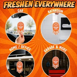 Creamy Orange Swirl Hanging Air Freshener