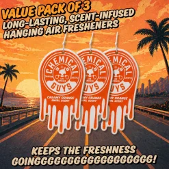 Creamy Orange Swirl Hanging Air Freshener