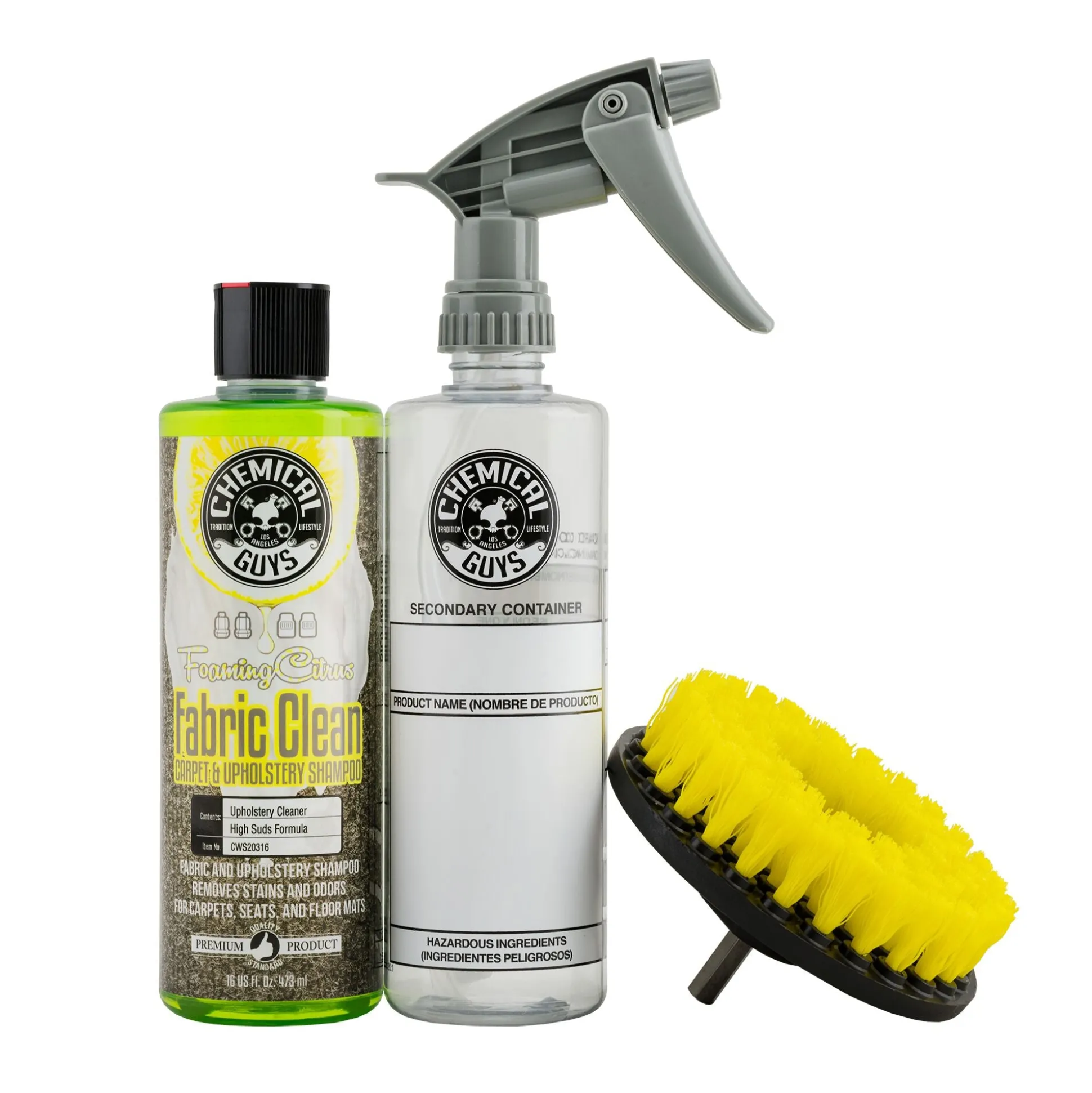 Fabric Cleaning Drill Brush Kit
