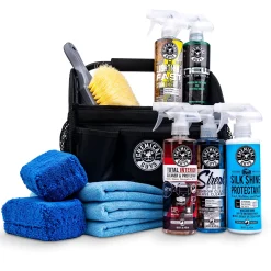 Fabric Interior Cabin & Glass Cleaner Deluxe Kit w/Organizer Caddy