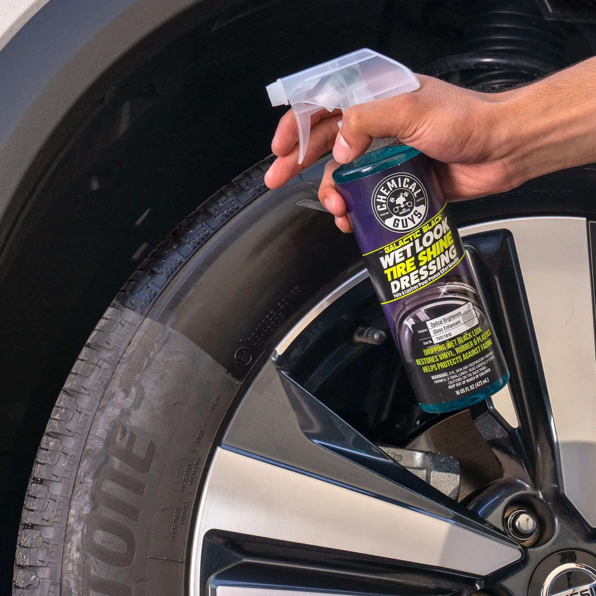 Galactic Black Wet Look Tire Shine Dressing