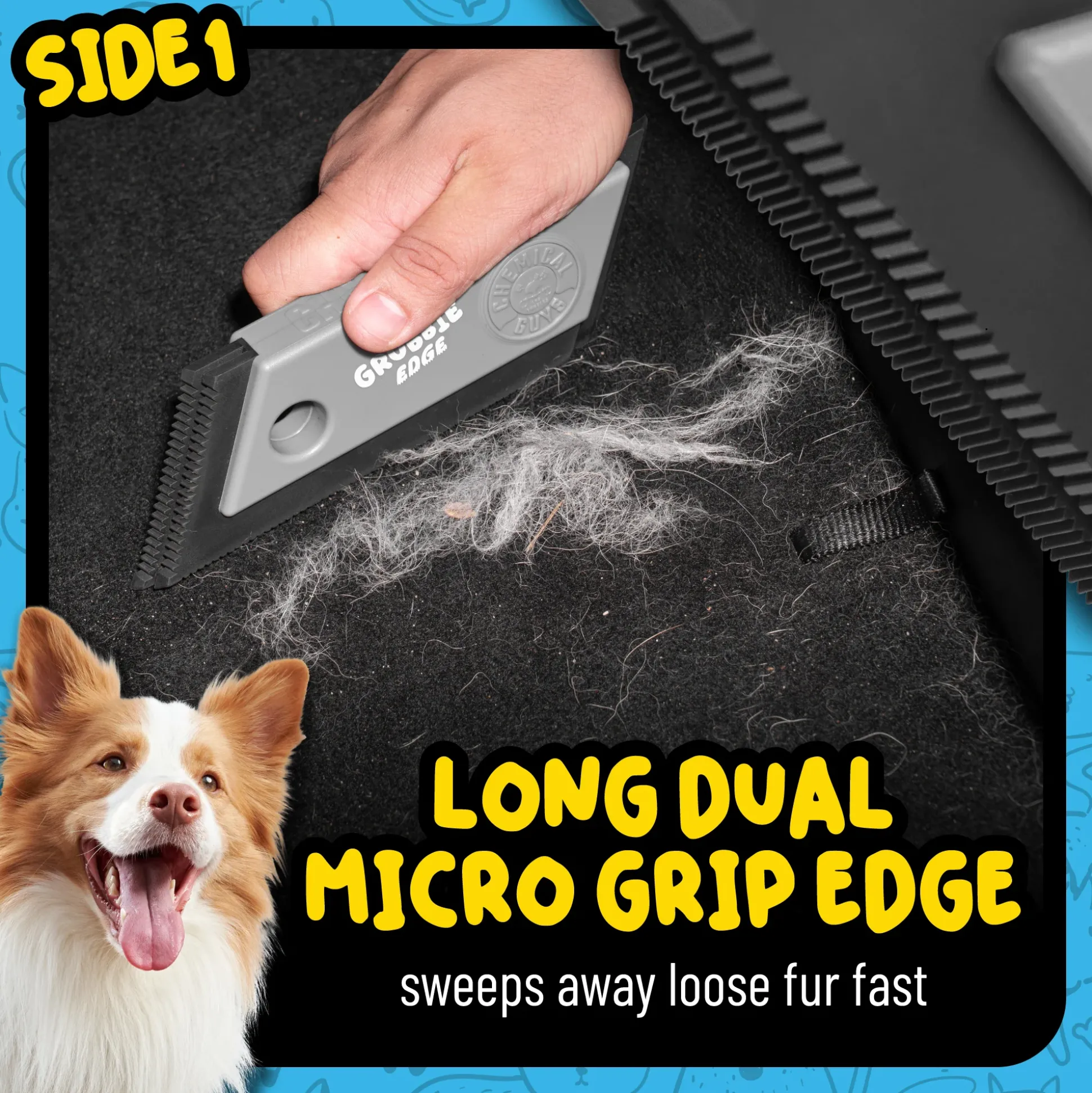 Grubbie Edge Pet Hair Removal Tool