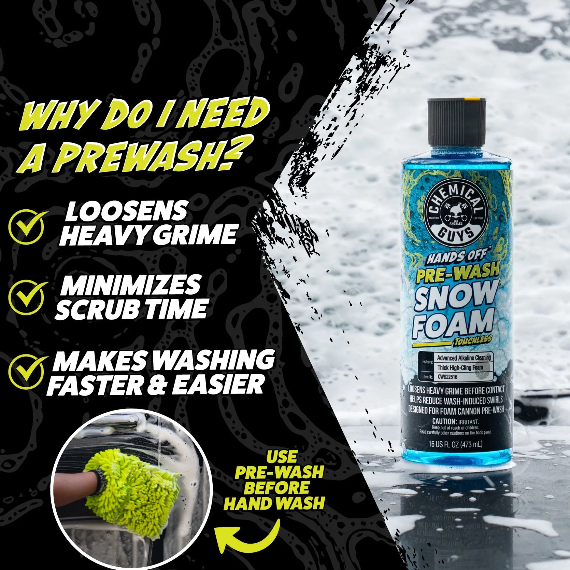 Hands Off Touchless Pre-Wash Snow Foam