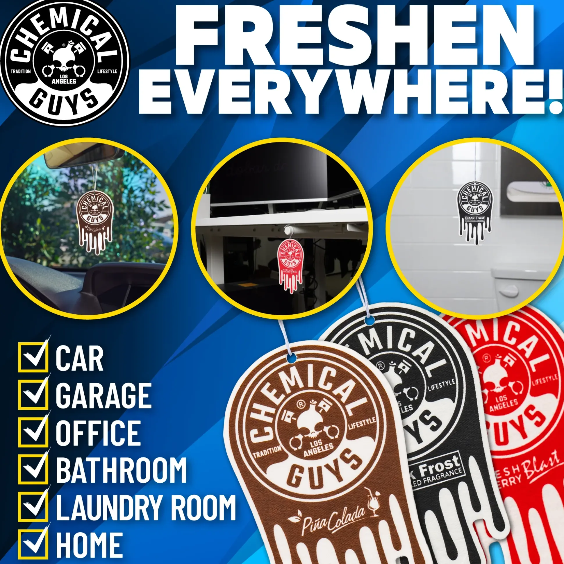 Hanging Air Freshener Assorted 3-Pack