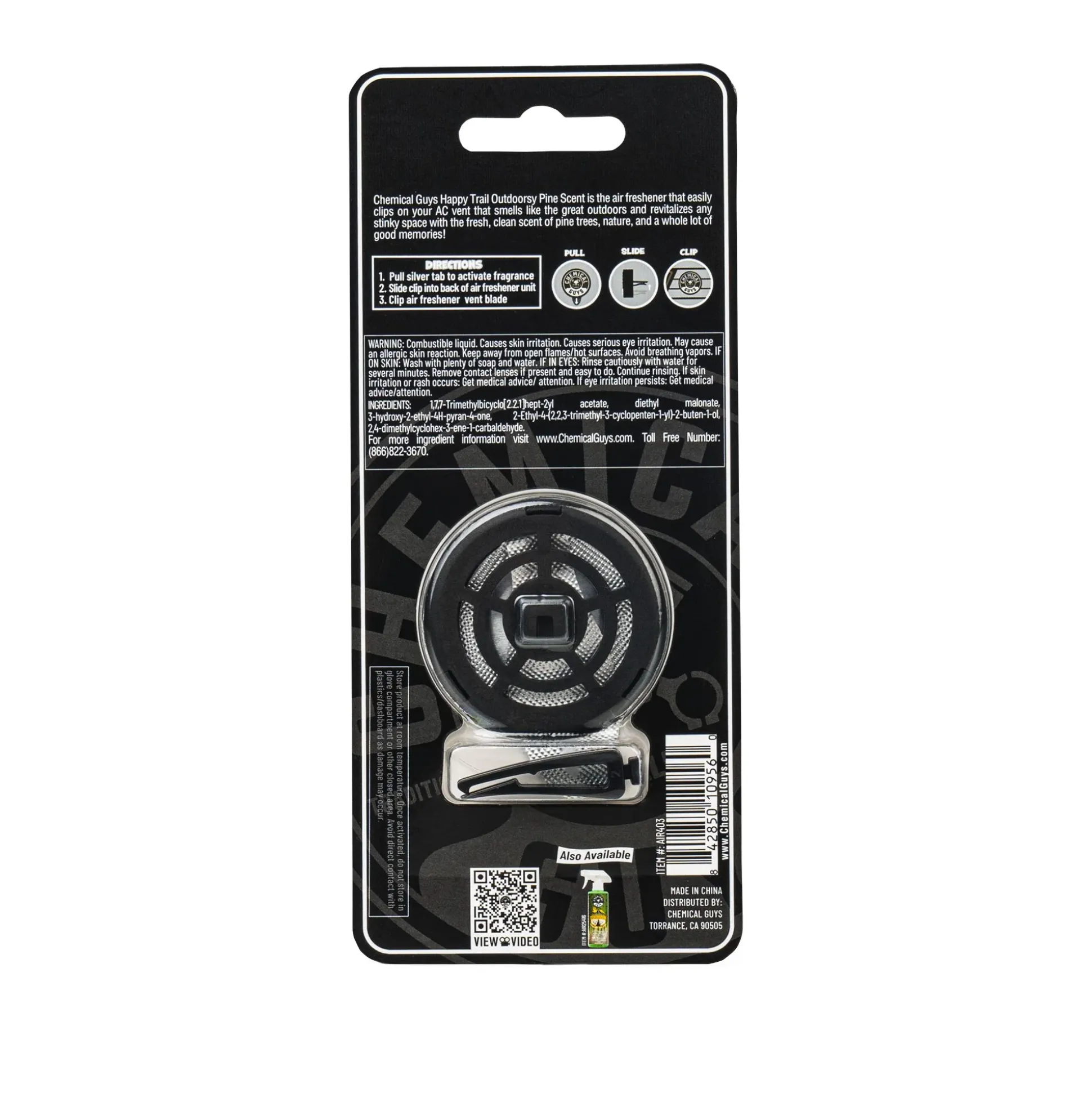 Happy Trail Outdoorsy Pine Vent Clip Air Freshener