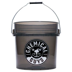Heavy Duty Ultra Clear Detailing Bucket, 4.25 Gal, Smoked Obsidian Black