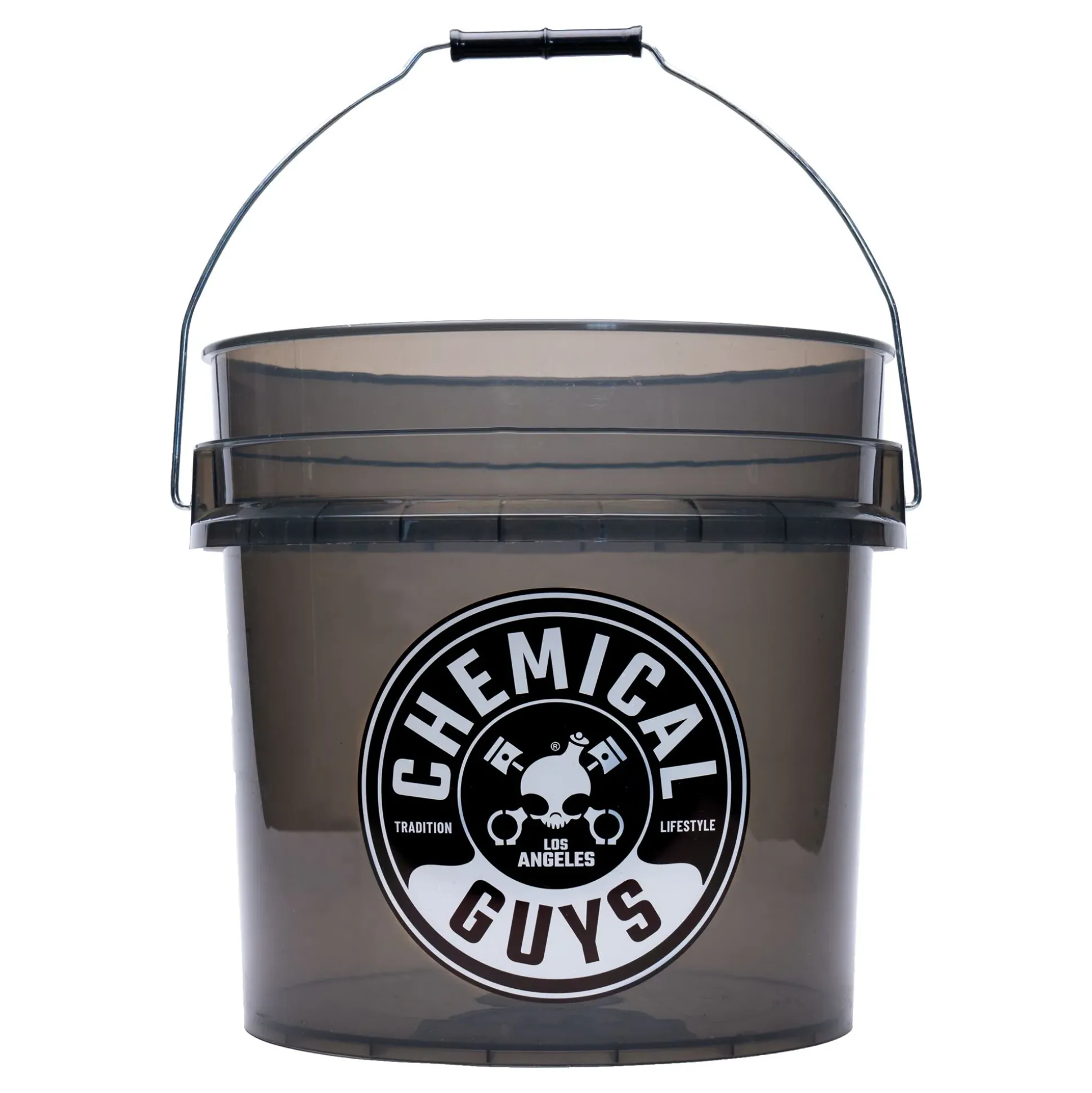 Heavy Duty Ultra Clear Detailing Bucket, 4.25 Gal, Smoked Obsidian Black