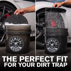 Heavy Duty Ultra Clear Detailing Bucket, 4.25 Gal, Smoked Obsidian Black