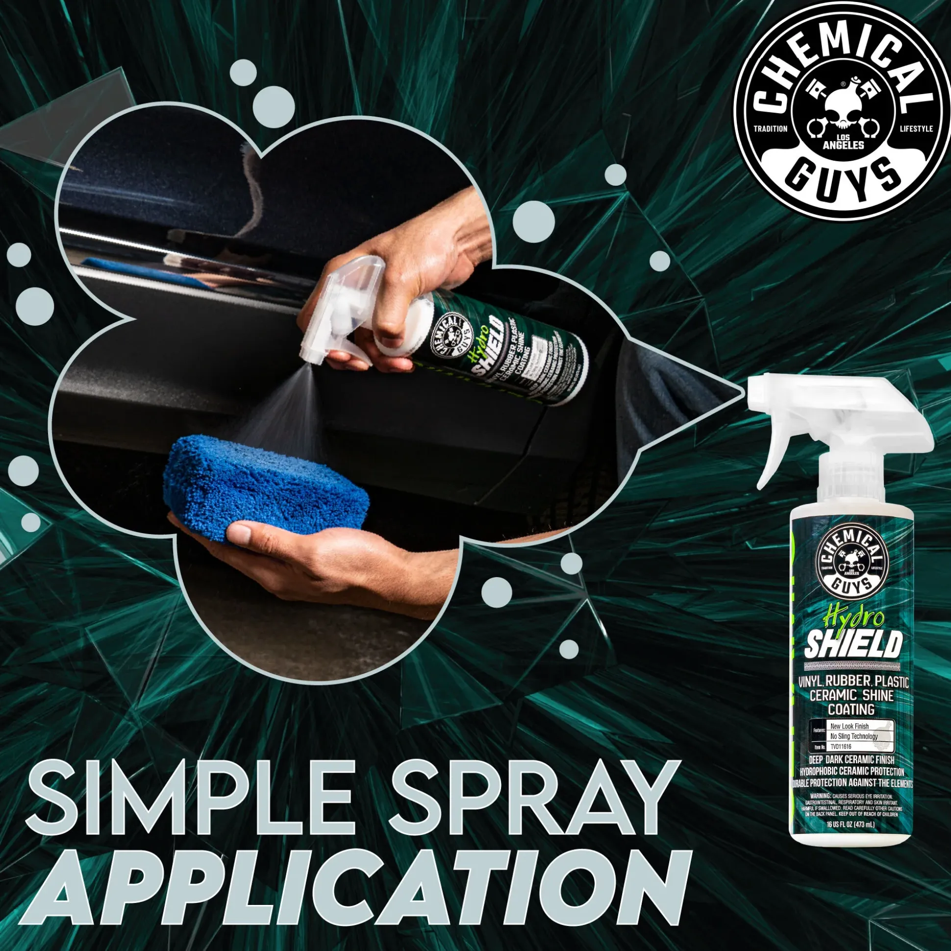 HydroShield Vinyl, Rubber, Plastic Ceramic Shine Coating