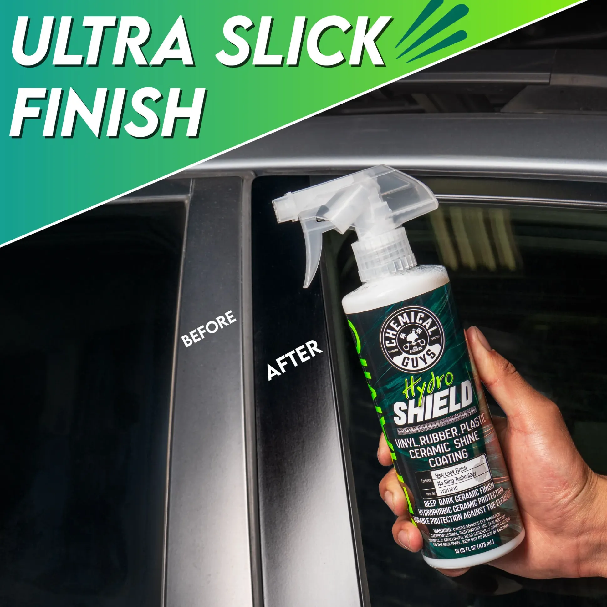 HydroShield Vinyl, Rubber, Plastic Ceramic Shine Coating