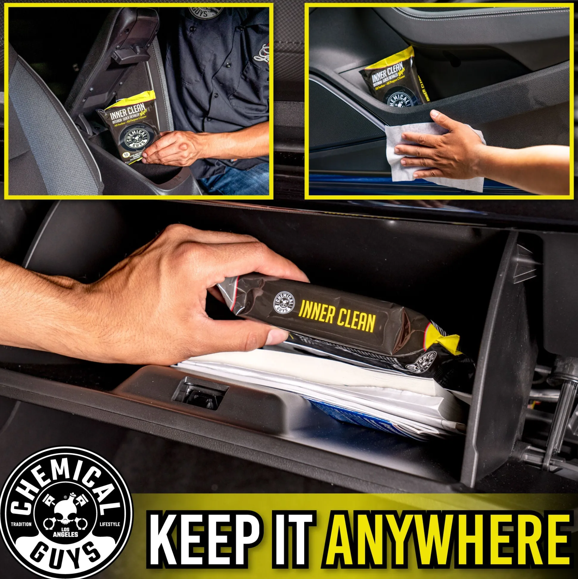Inner Clean Interior Quick Detailer & Protectant Car Wipes