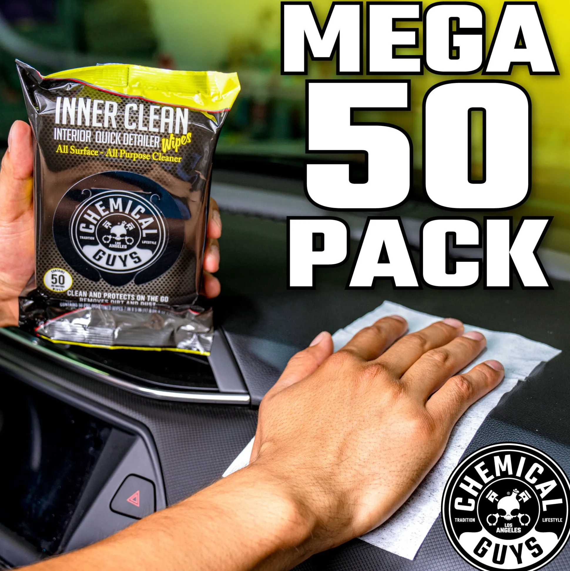 Inner Clean Interior Quick Detailer & Protectant Car Wipes