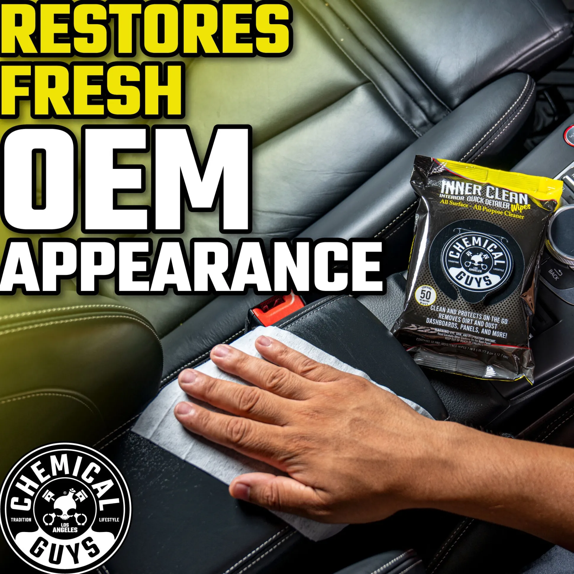 Inner Clean Interior Quick Detailer & Protectant Car Wipes