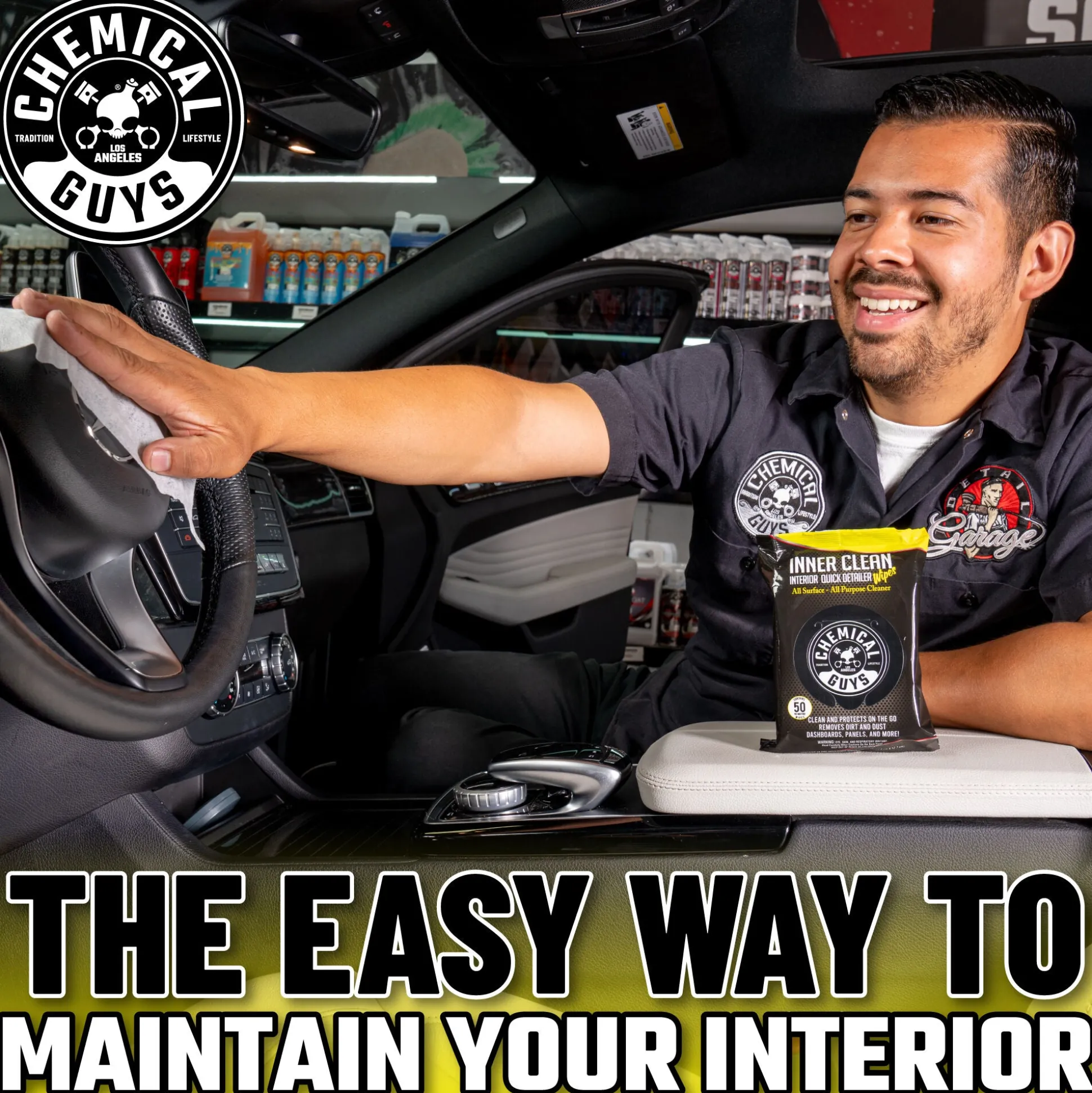 Inner Clean Interior Quick Detailer & Protectant Car Wipes