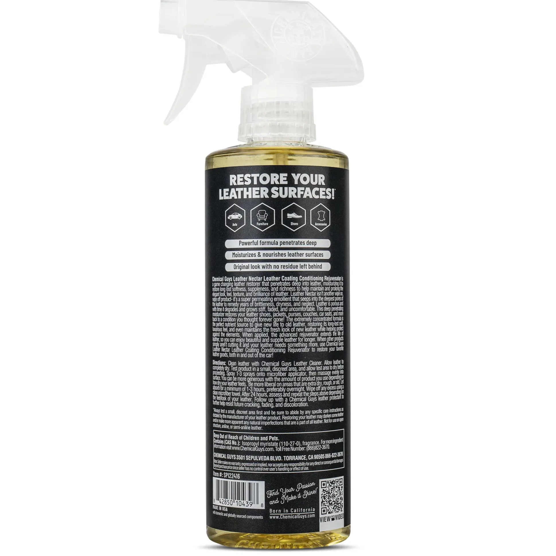 Leather Nectar Leather Coating Conditioning Rejuvenator