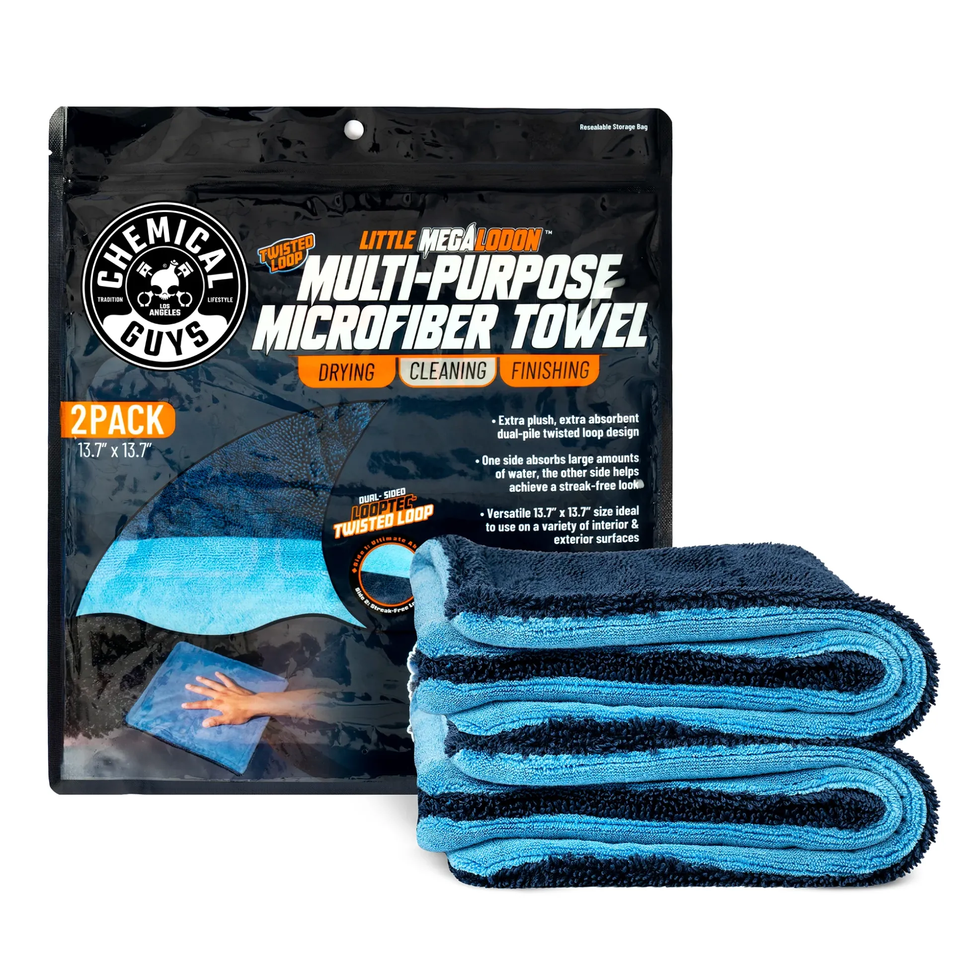 Little Megalodon Multi-Purpose Microfiber Towel 2-Pack