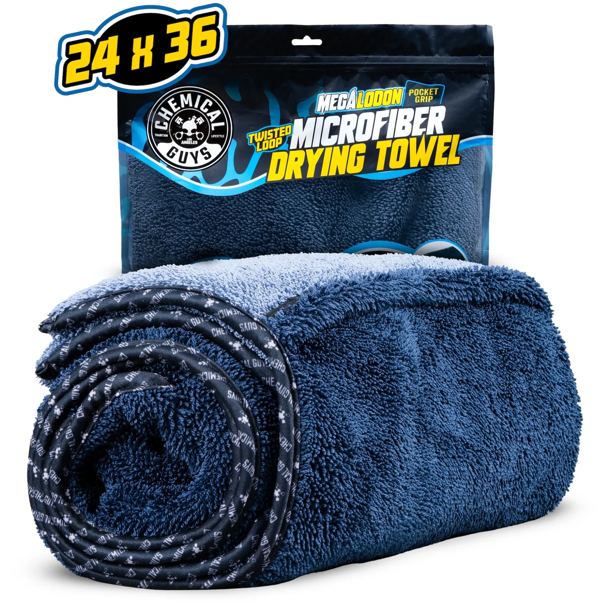 Megalodon Pocket Grip Twisted Loop Microfiber Drying Towel