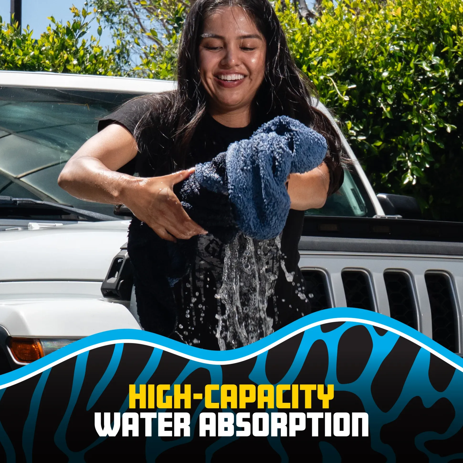Megalodon Pocket Grip Twisted Loop Microfiber Drying Towel