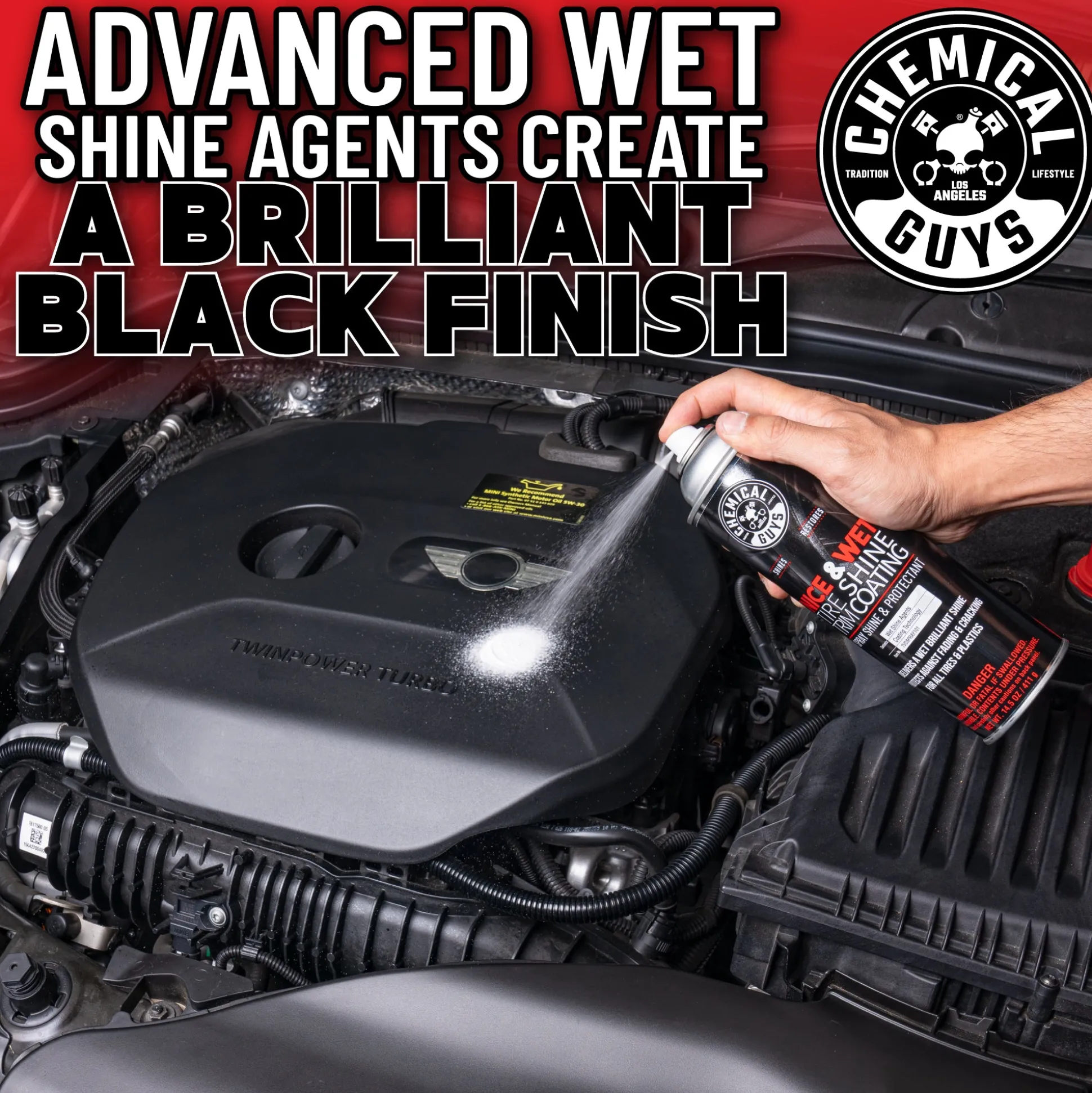 Nice and Wet Tire Shine Trim Coating Spray