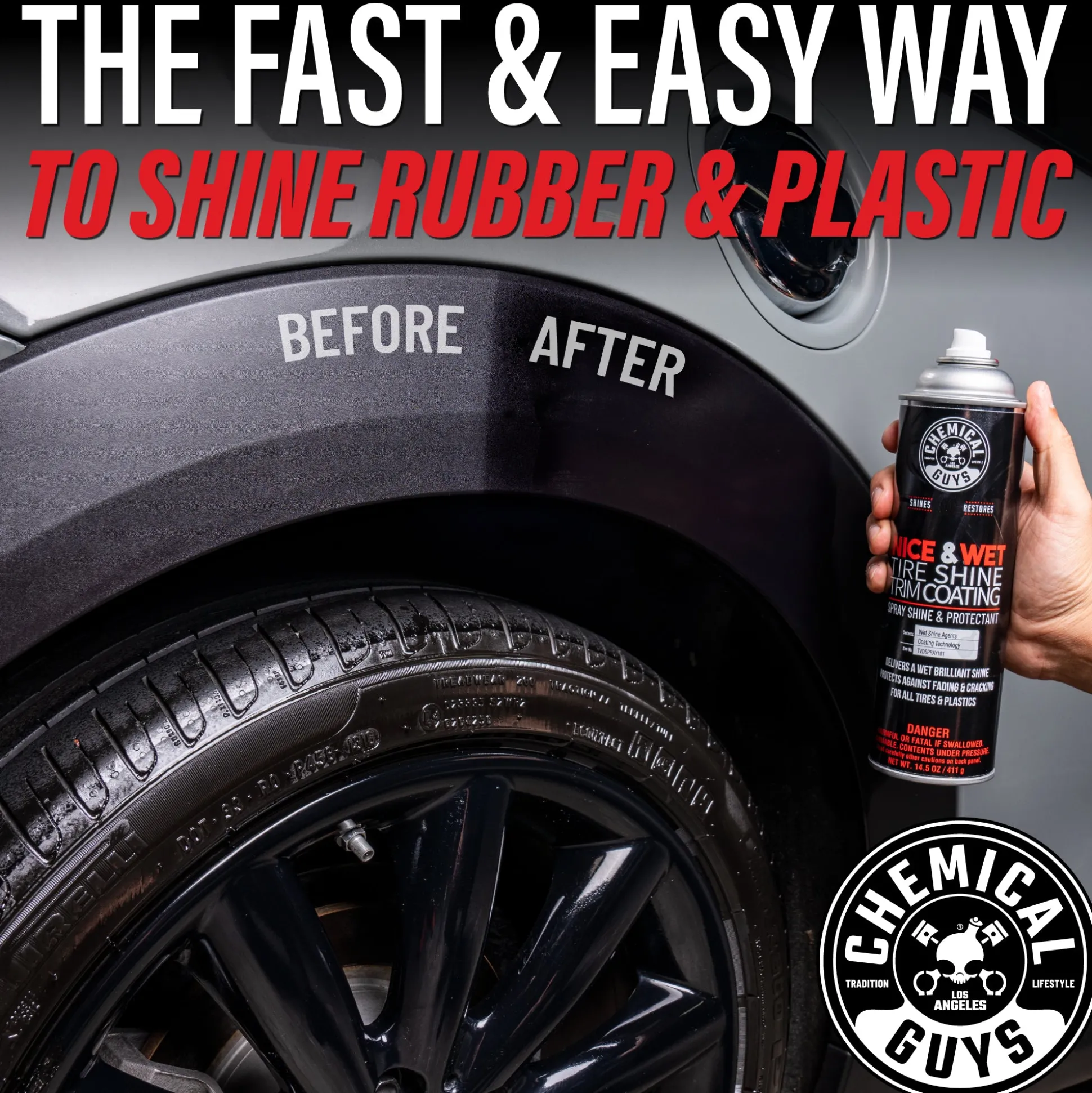Nice and Wet Tire Shine Trim Coating Spray