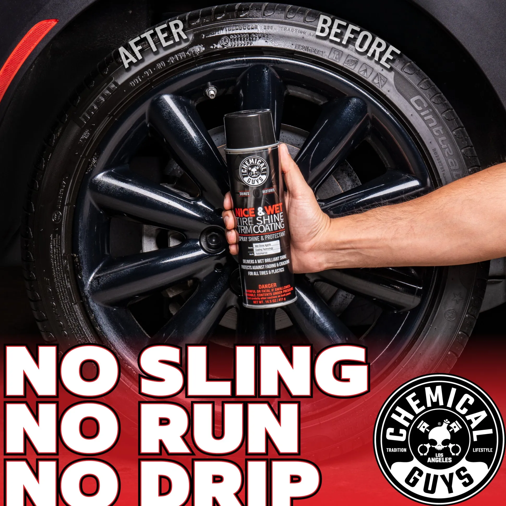 Nice and Wet Tire Shine Trim Coating Spray