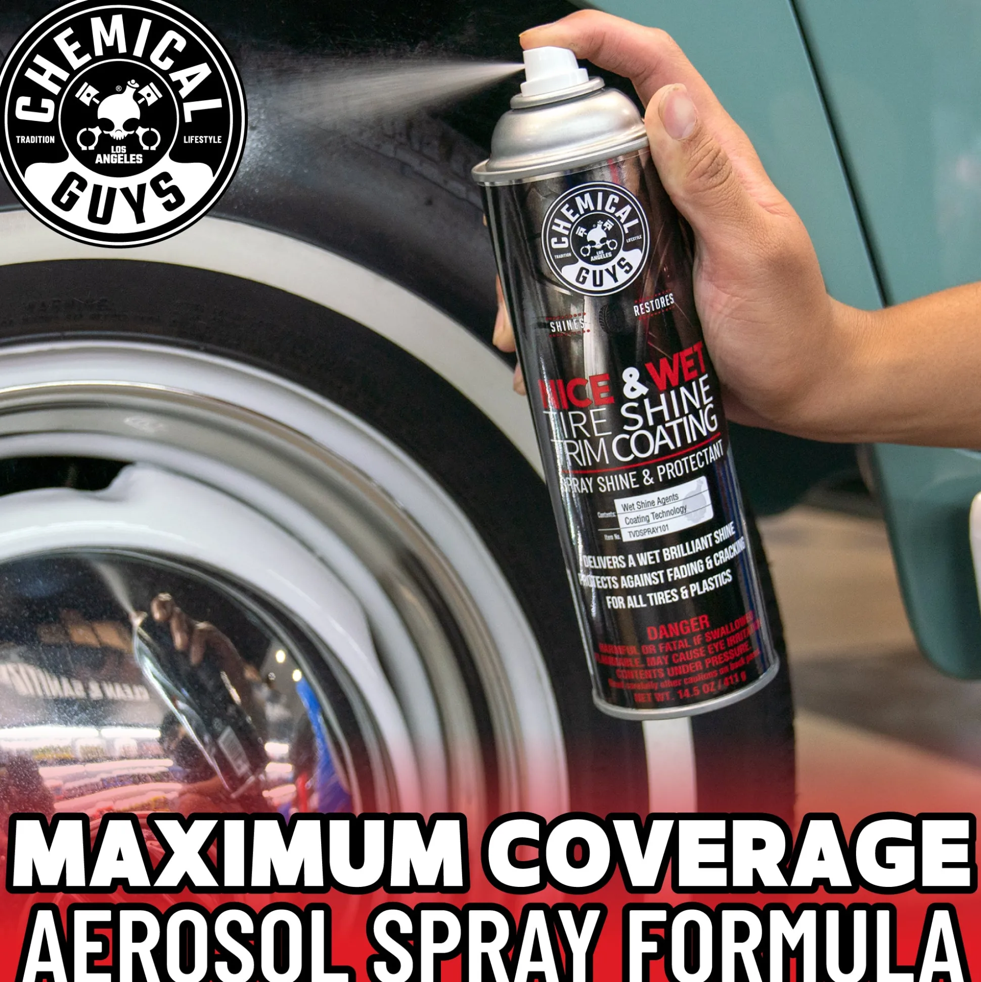 Nice and Wet Tire Shine Trim Coating Spray