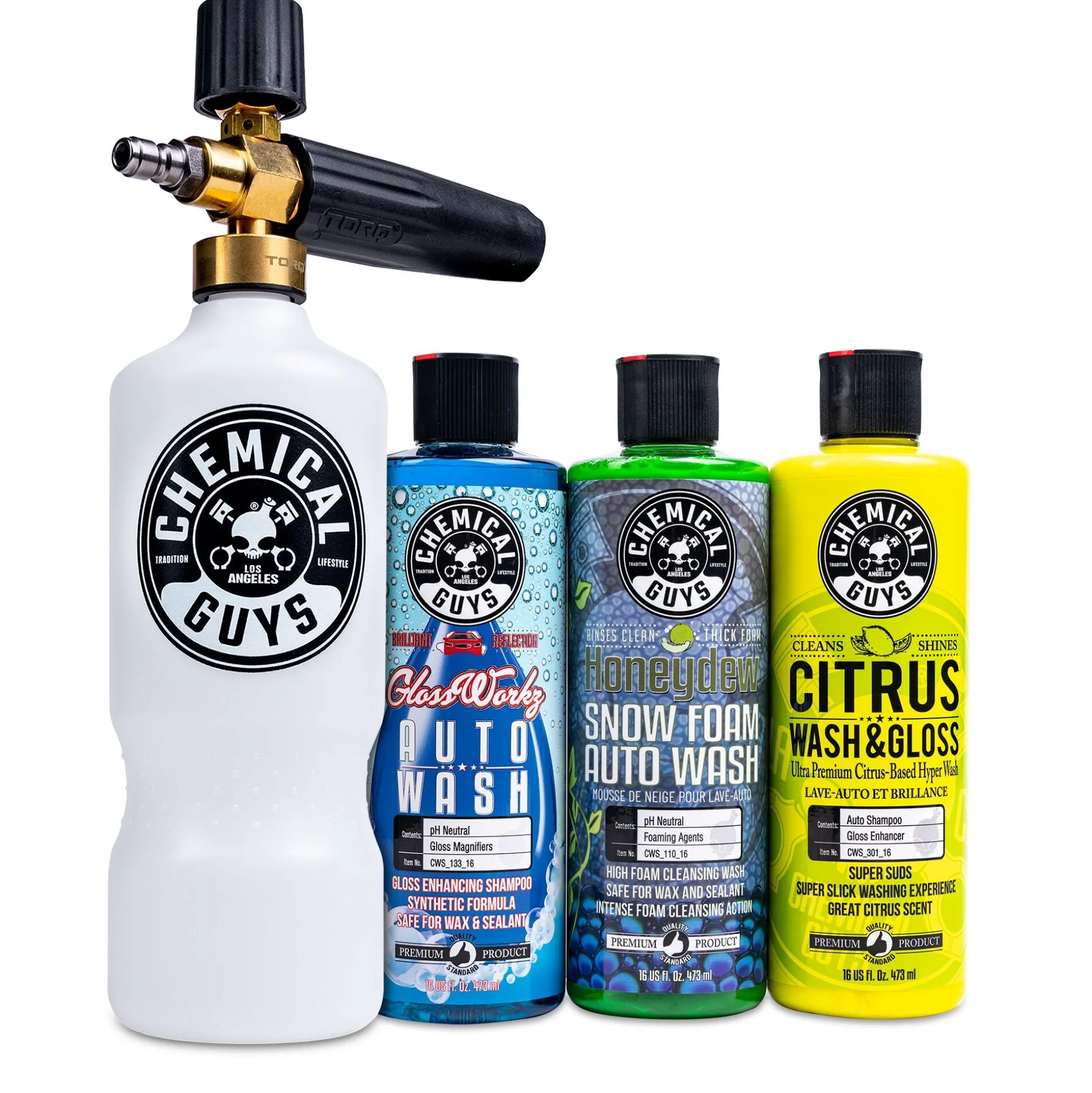Pro Power Spray Snow Foam Cannon w/Variety Wash Kit
