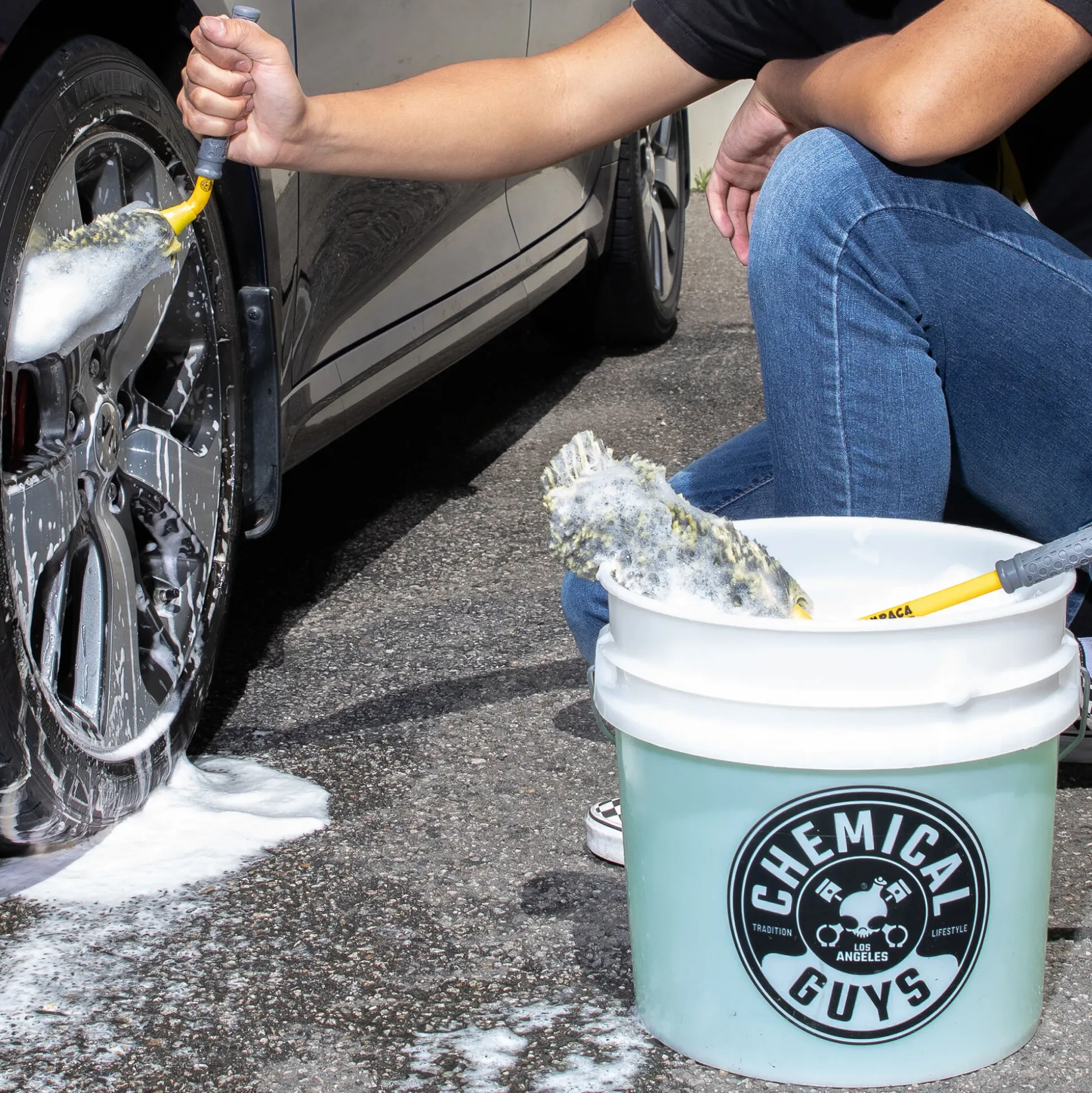 Rimpaca Reach Around Wheel Brush 2-Piece Set