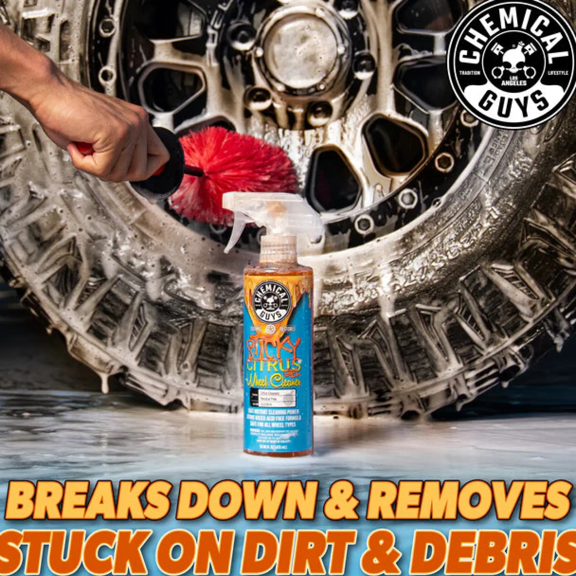 Sticky Citrus Spray Bundle with FREE Red Rocket Wheel and Rim Detailing Brush
