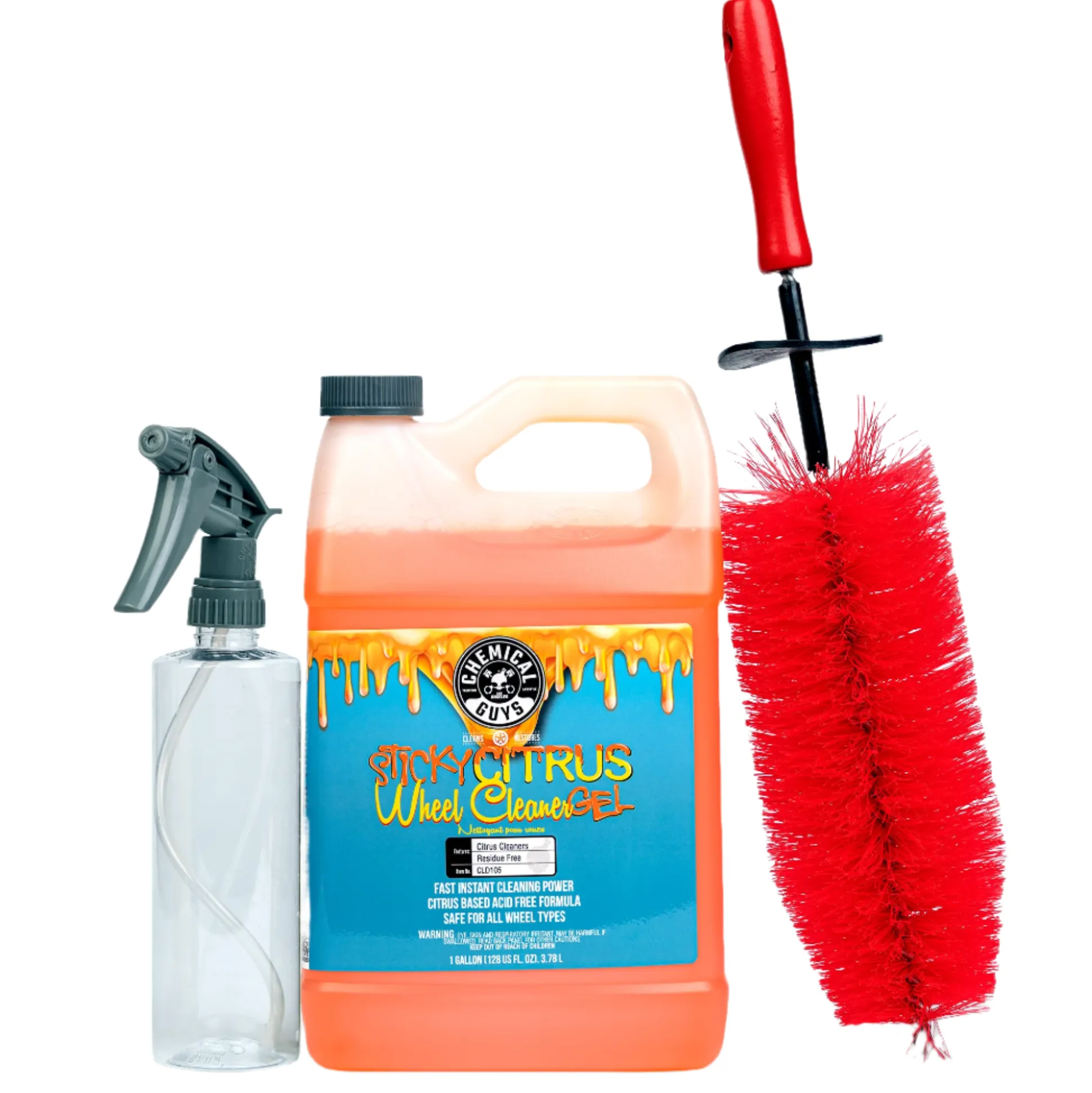 Sticky Citrus Spray Bundle with FREE Red Rocket Wheel and Rim Detailing Brush
