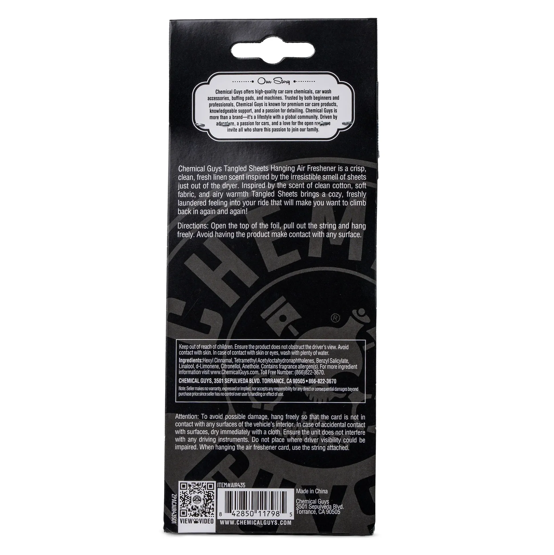 Tangled Sheets Hanging Air Freshener