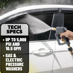 TORQ Snubby Pressure Washer Gun - Foam Cannon Attachment