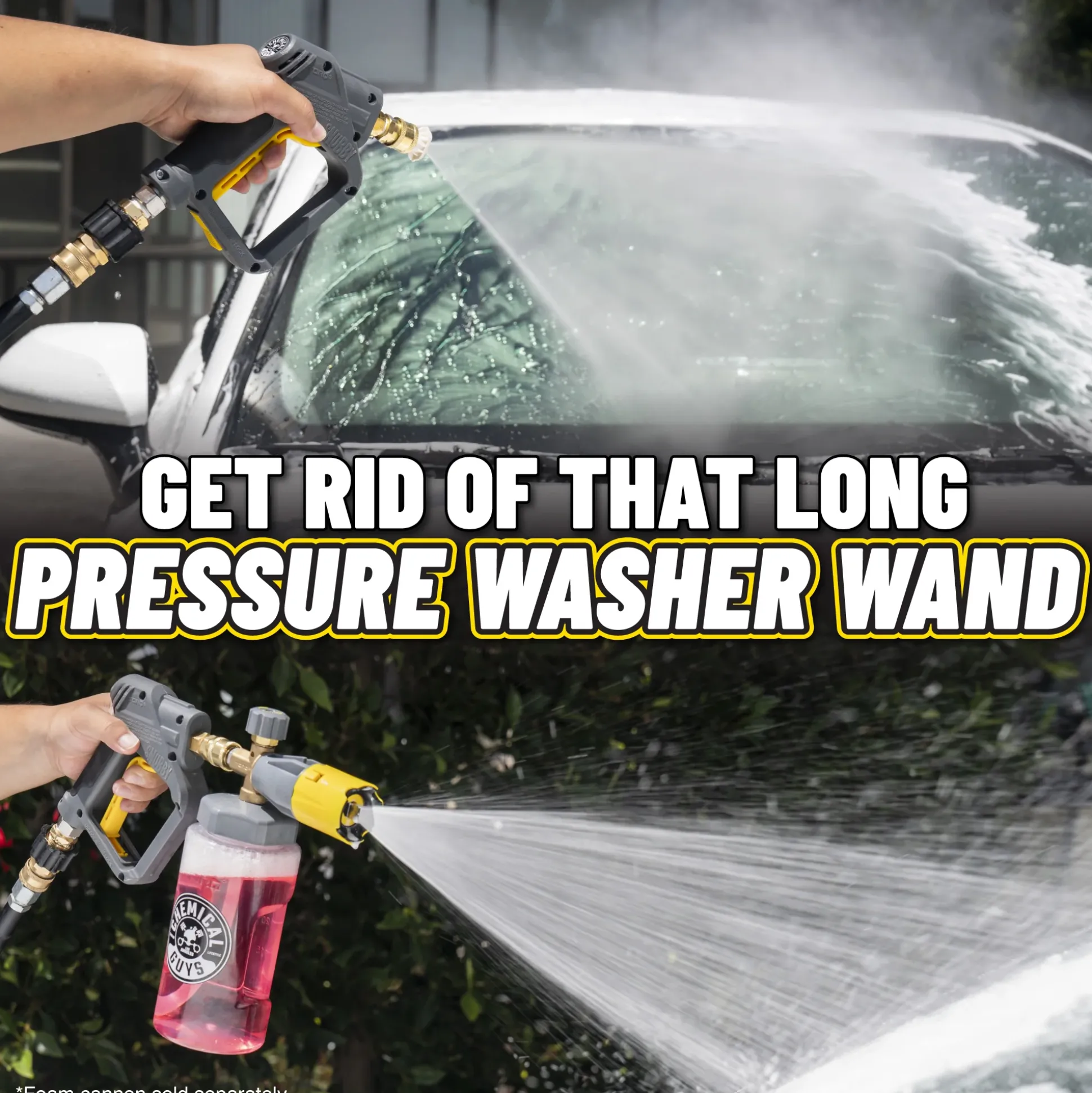 TORQ Snubby Pressure Washer Gun - Foam Cannon Attachment