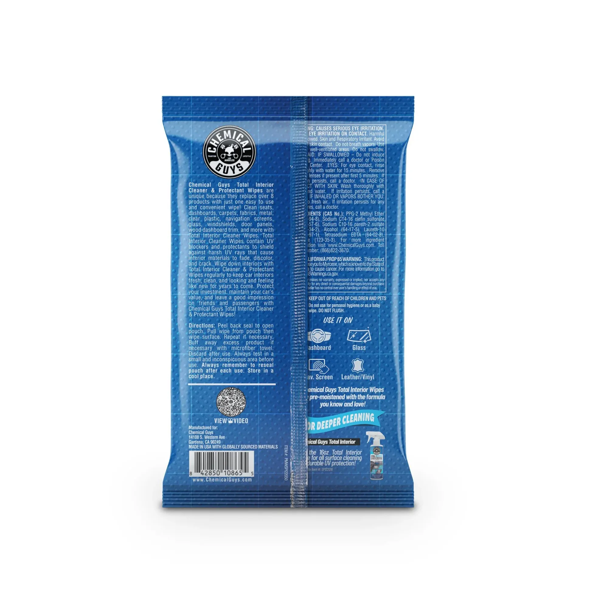 Total Interior Cleaner & Protectant Car Cleaning Wipes