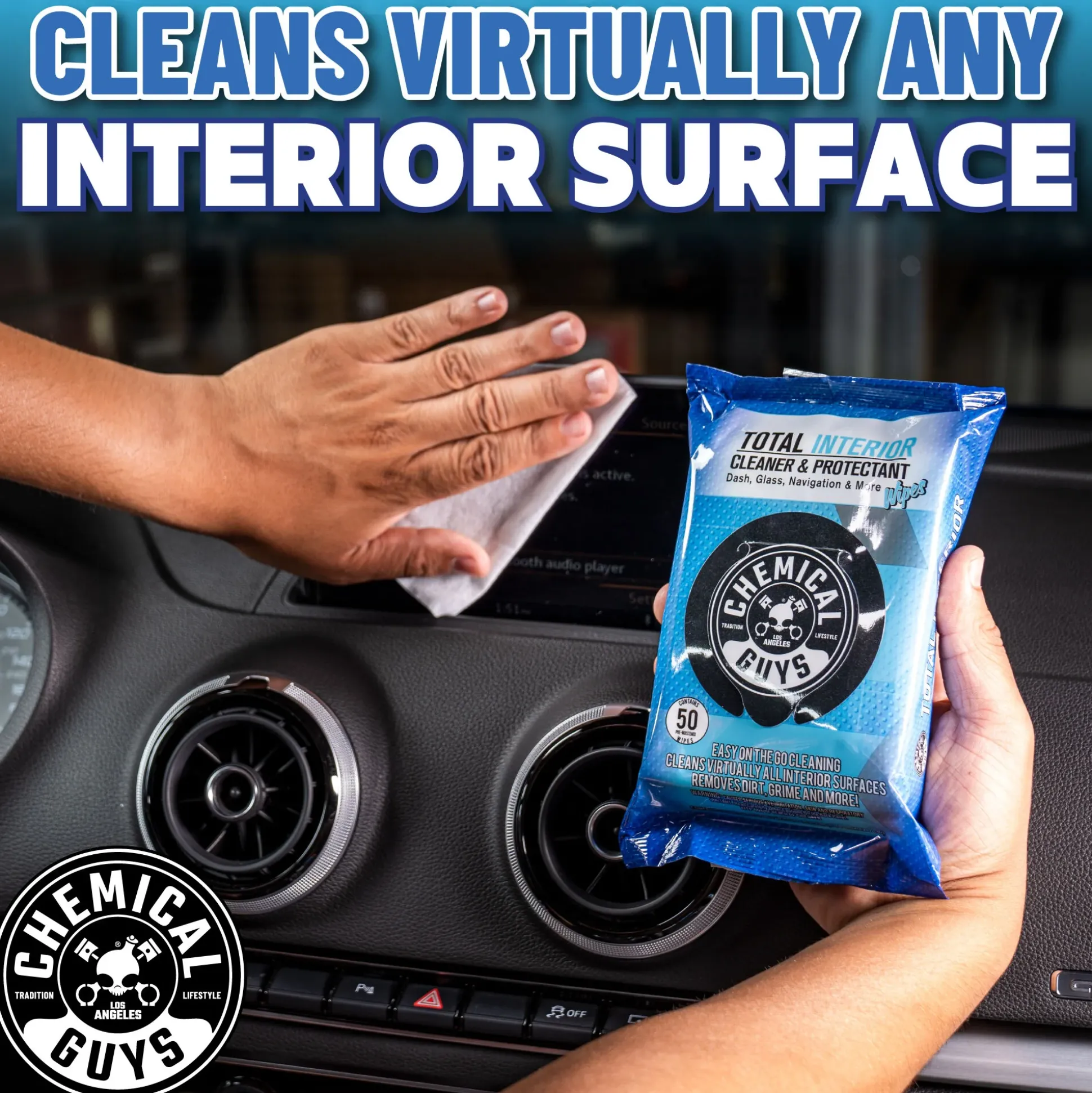Total Interior Cleaner & Protectant Car Cleaning Wipes