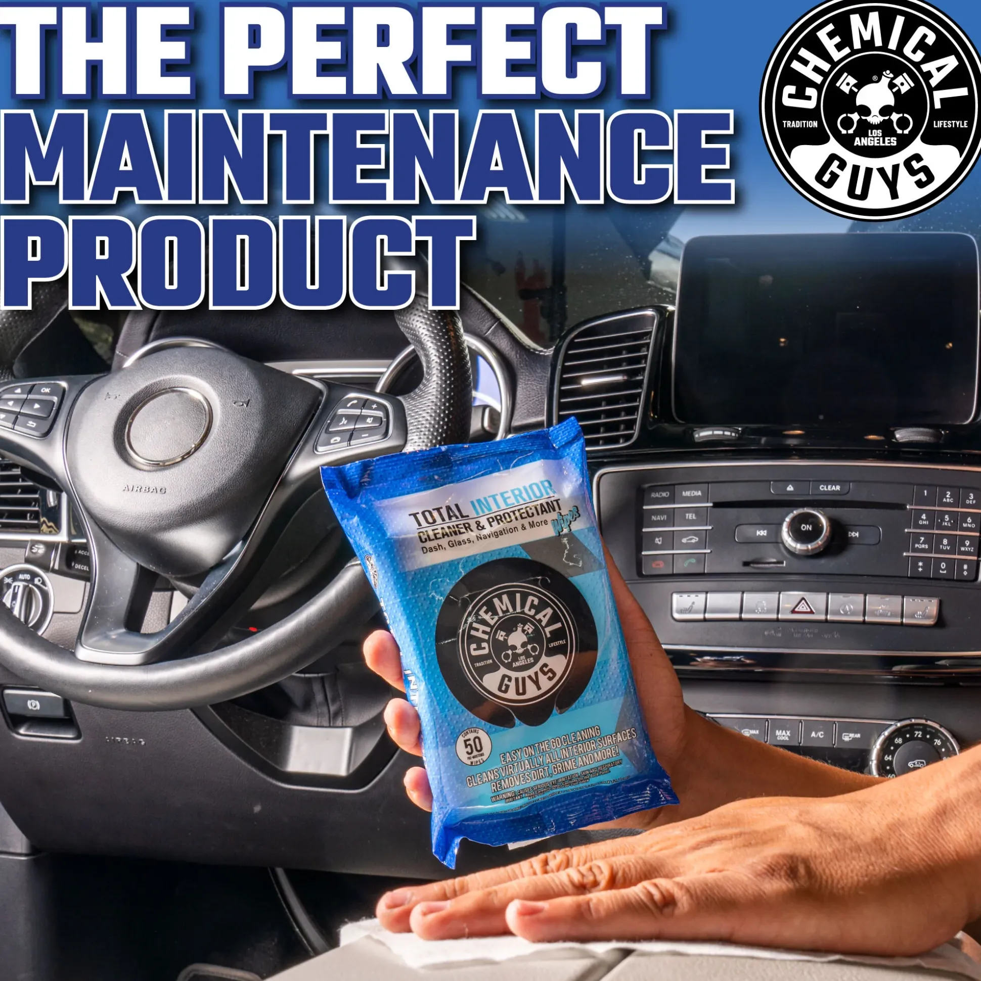 Total Interior Cleaner & Protectant Car Cleaning Wipes