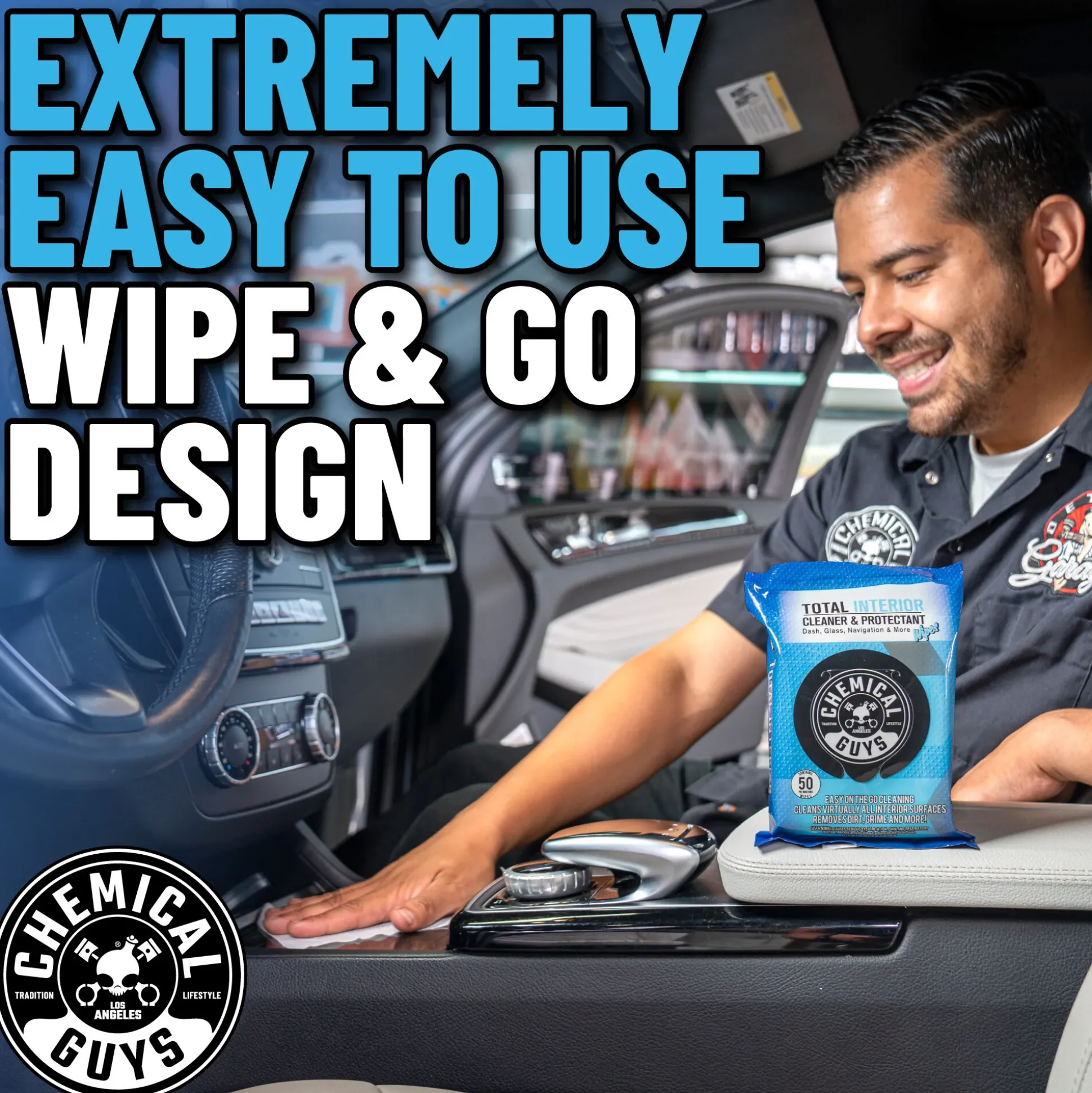 Total Interior Cleaner & Protectant Car Cleaning Wipes